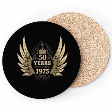 Discover 50th Birthday Unique Angel Crown Wings Coasters