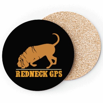 Discover Redneck GPS | Funny Bloodhound | NickerStickers® Coasters
