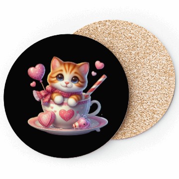 Discover Happy Valentines Day, Valentin Retro Coasters