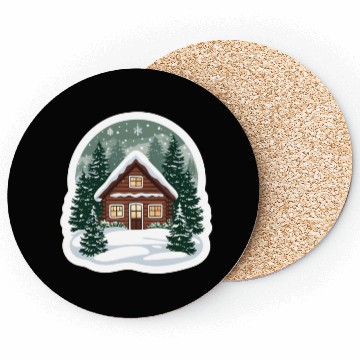 Discover Cozy Cabin in Winter Wonderland Coasters
