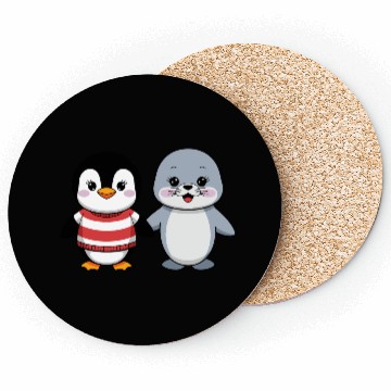 Discover Penguin and Seal Friends Coasters