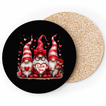 Discover Gnomes Valentines Revelin, Valentines Retro Coasters