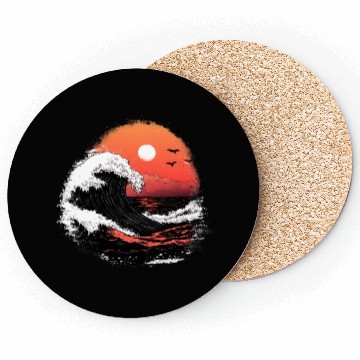 Discover Distressed Wave and Sun Coasters