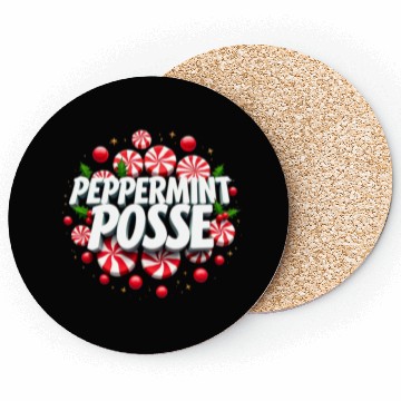 Discover Peppermint Posse Coasters