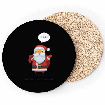 Discover Santa's Favourite Troublemaker Christmas Series Coasters
