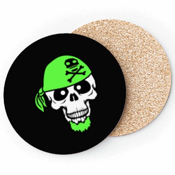 Discover Pirate Hat Skull Skeleton Halloween Head Scarf Fun Coasters