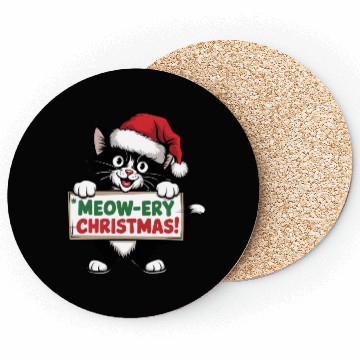 Discover Meow-ery Christmas Coasters