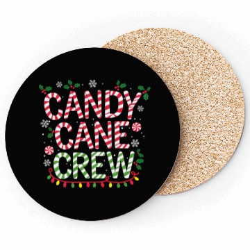 Discover Candy Cane Crew Funny Christmas Candy Cane Lover Coasters