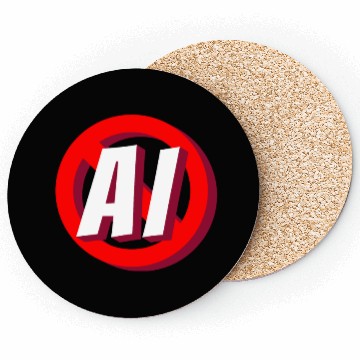 Discover Stop Ai Sign Against Ai Coasters