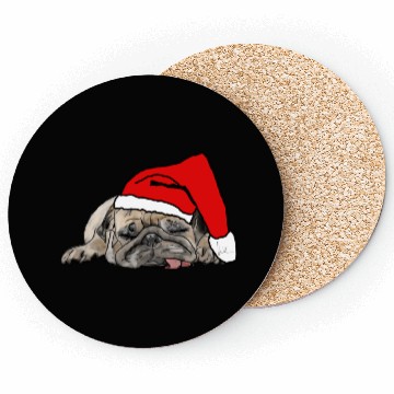 Discover Mops pug christmas Coasters