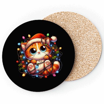 Discover Whimsical Cat’s Christmas Lights Adventure Coasters