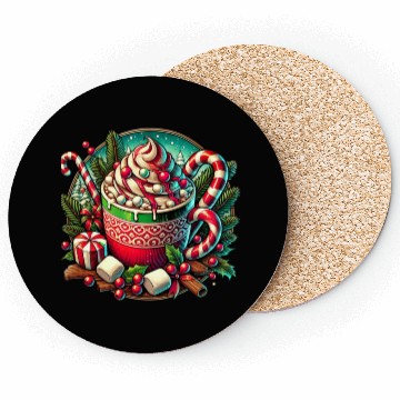Discover Festive Hot Cocoa Christmas Delight Coasters