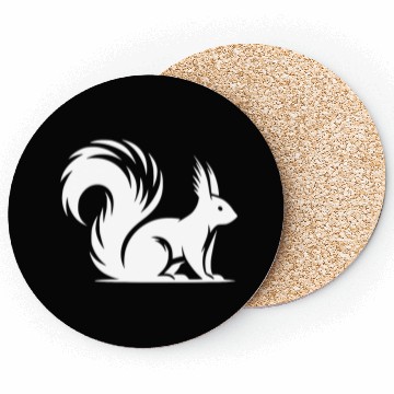 Discover Wild Cute Squirrel Children Drawing Coasters