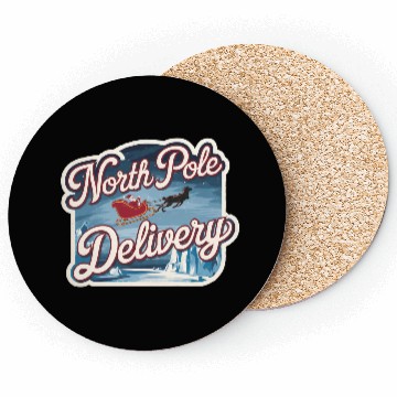 Discover Magical Arctic Night Santa Sleigh North Pole Coasters
