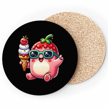 Discover Ice Cream Strawberry Chill Coasters