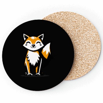 Discover fox in stencil graffiti design Coasters