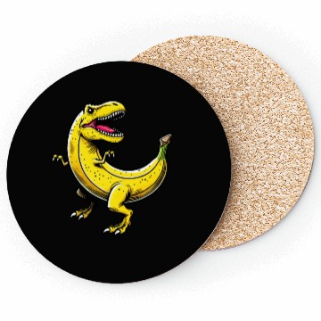 Discover Bananasaurus REX – Funny T-Rex Banana Design Coasters
