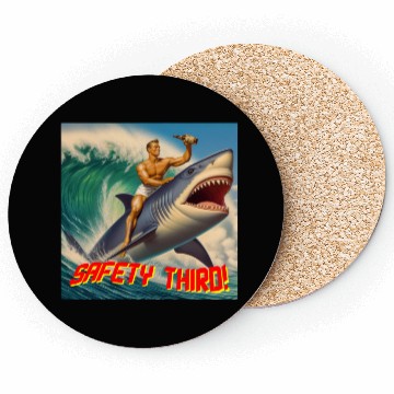 Discover Retro Safety Third Shark Rodeo Coasters