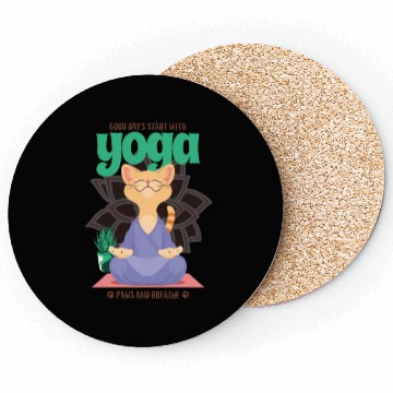 Discover Good Days Start With Yoga Coasters