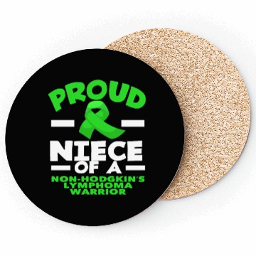Discover Non-Hodgkin Lymphoma Awareness Proud Niece Coasters