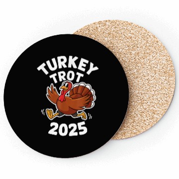 Discover Funny Thanksgiving Turkey Trot 2025 Coasters
