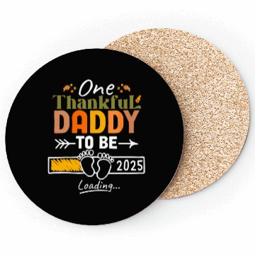 Discover One Thankful Daddy To Be 2025 Thanksgiving Coasters