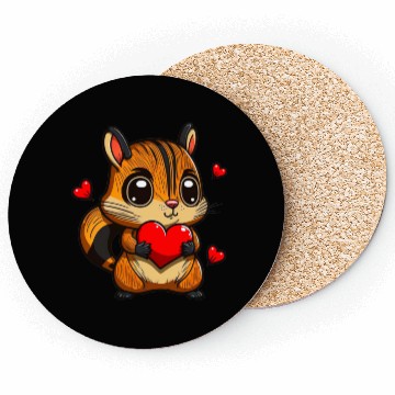 Discover Valentine Chipmunk Coasters