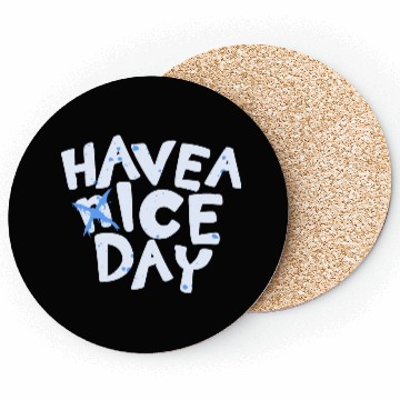 Discover Have A Ice Day Typography Text Design Coasters