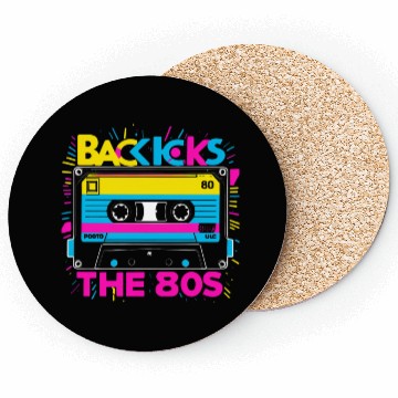 Discover Back to the 80s Retro Cassette Tape Design - Vinta Coasters