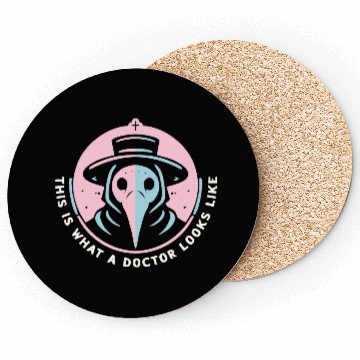 Discover "This Is What a Doctor Looks Like" Gothic Humor Coasters