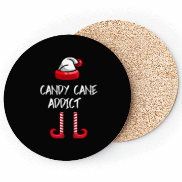 Discover Candy Cane Addict Funny Christmas Coasters