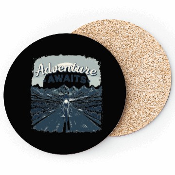 Discover Adventure Awaits Motorcycle Motorcycle Motorcycle Coasters