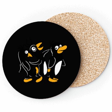 Discover Crazy Penguins Walk Stupid Foot Kick Team Friends Coasters