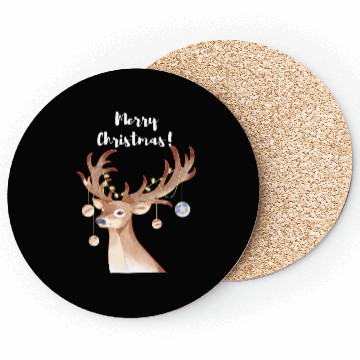 Discover Festive Reindeer Greetings Coasters