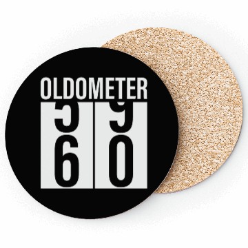 Discover Oldometer Odometer Funny 60th Birthday 60 yrs Joke Coasters