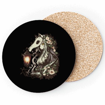 Discover Kimo-Kawaii (Creepy-Cute) Mari Lwyd #1 Coasters