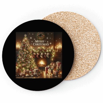 Discover Happy Marry Christmas Design Coasters