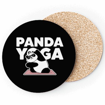 Discover funny panda yoga Coasters