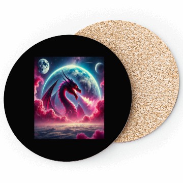 Discover The humble dragon-Digital art Coasters