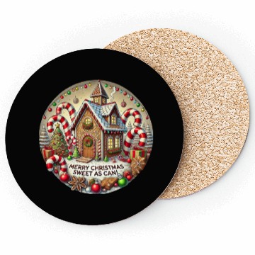 Discover Gingerbread House Christmas Delight Coasters