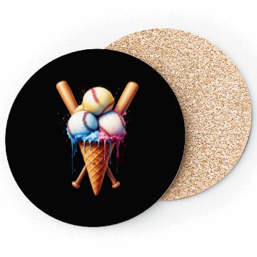 Discover Baseball Ice Cream Coasters