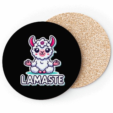 Discover Charming Meditative Llama Yoga Design Coasters