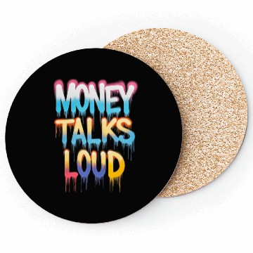 Discover Money Talks Art Coasters