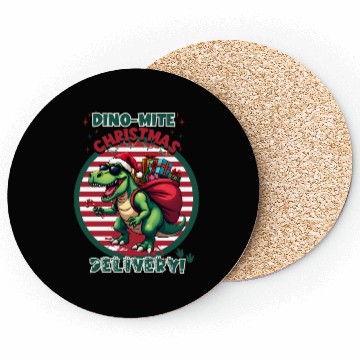 Discover Festive Dino Delivery Coasters