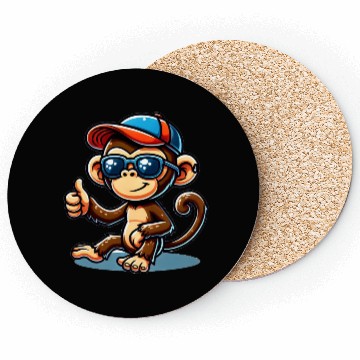 Discover monkey 2 dtf Coasters