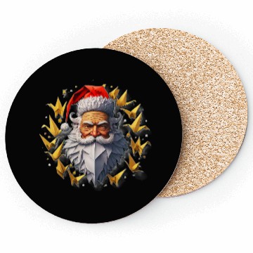 Discover Festive Santa Claus Unique Holiday Design Santa Coasters