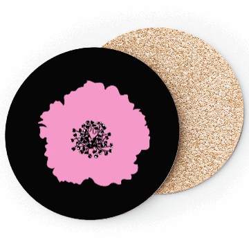 Discover Elegant Pink Hibiscus Flower Design Coasters