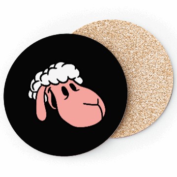 Discover Sheep Face Head Cute Sweet Little Lamb Cool Comic Coasters