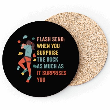 Discover Boulderer Flash Send Bouldering Coasters