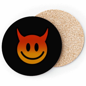 Discover Cute Devil Face – Mischief with a Grin Coasters